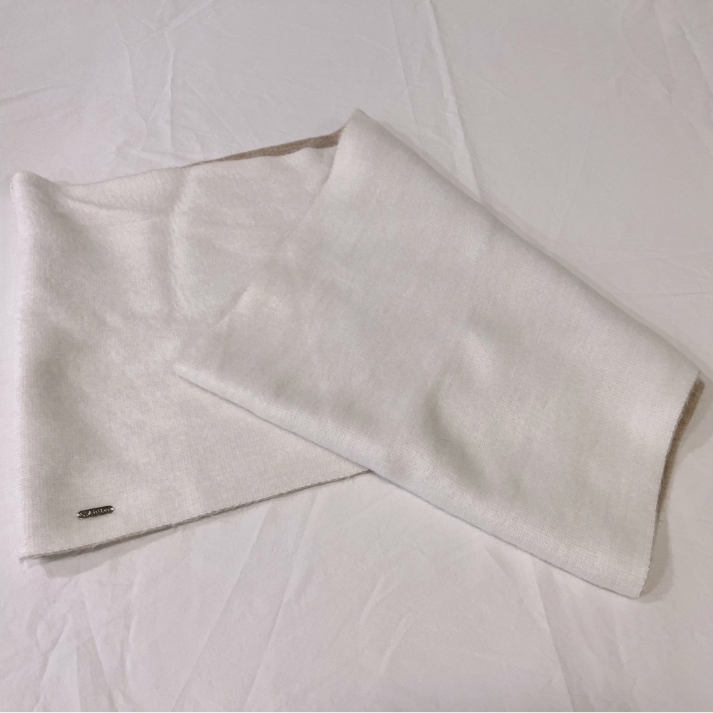 Calvin Klein Cozy Cream & Light Brown Reversible Infinity Scarf